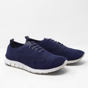 Cole Haan Zerogrand Knit Navy Blue Stitchlite Sneakers Oxfords Women's Size 8B